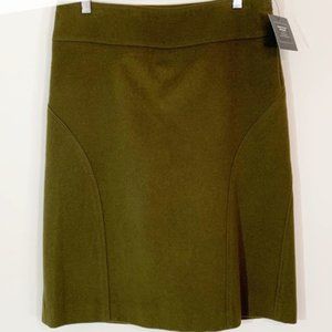 Tory Burch Olive Green Wool Pencil Skirt.  SZ 8